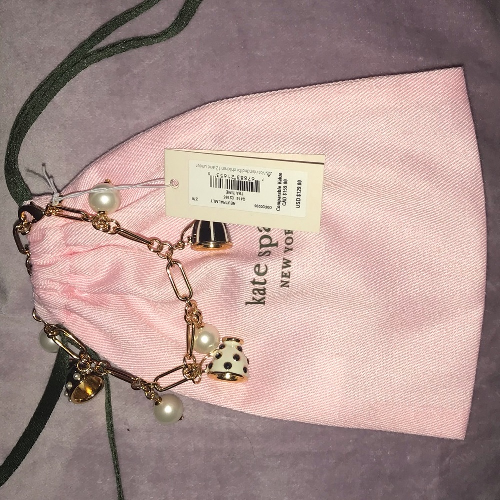 Kate Spade NWT Alice in Wonderland Teacup Charm Bracelet - HOST PICK! 🏆 - Picture 9 of 11